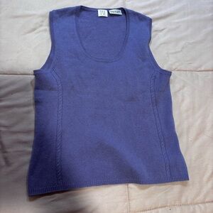TSE cashmere purple knit sleeveless top sz S